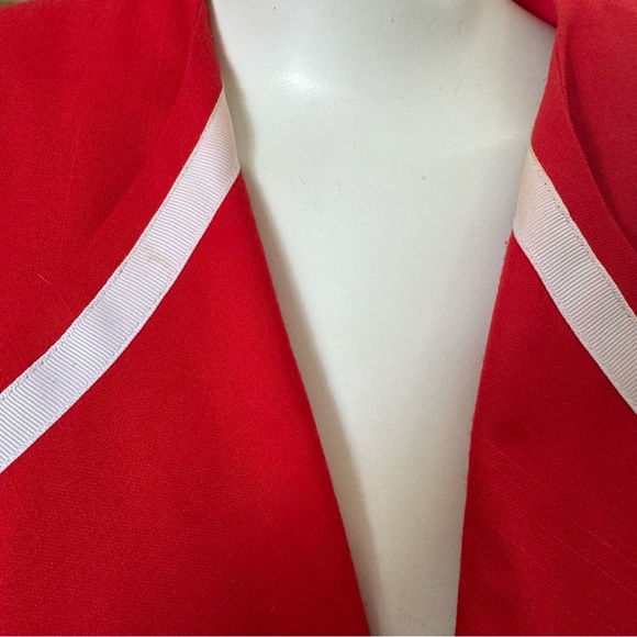 Vintage Red Double Breasted Style Dress - Picture 5 of 7